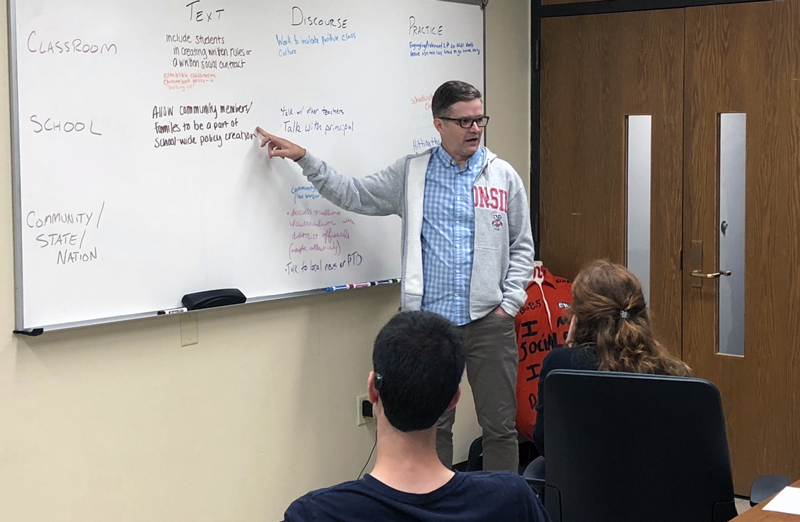 Teacher in classroom